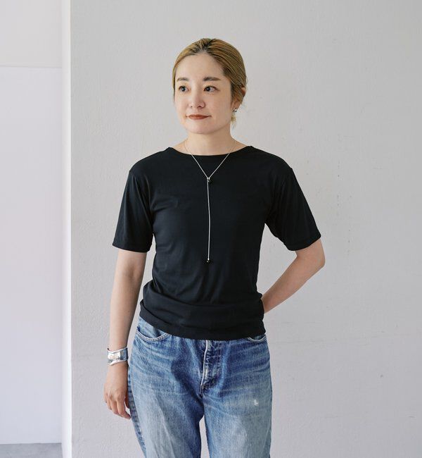  「【LUALY】【接触冷感/吸水速乾】BACKリボンフライスTee」|Tシャツ・カットソー|
