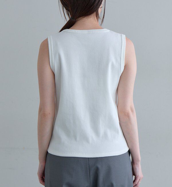  「リブコンパクトノースリーブ」|Tシャツ・カットソー|