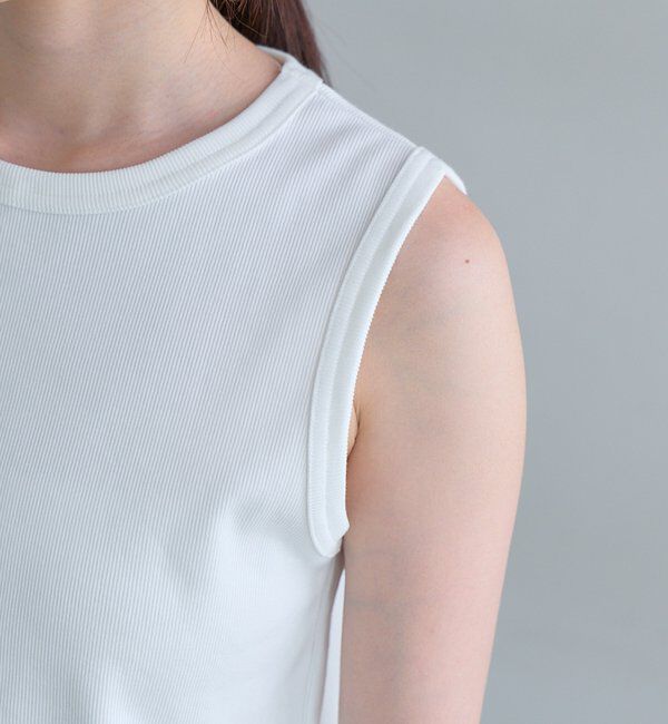  「リブコンパクトノースリーブ」|Tシャツ・カットソー|