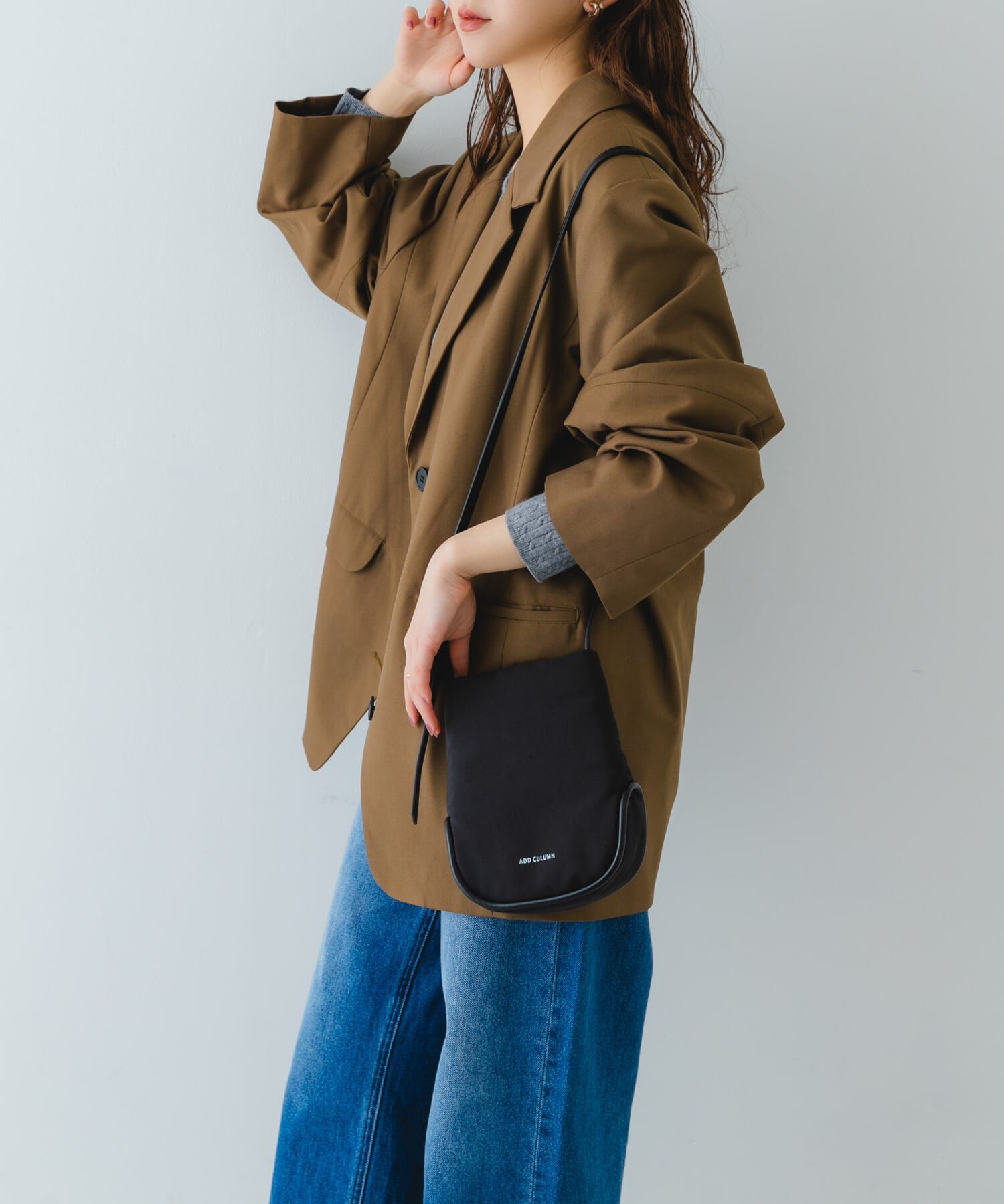 RODE SKO「ADD CULUMN　ROLLA POCHETTE FABRIC」|ショルダー・メッセンジャー|ブラック