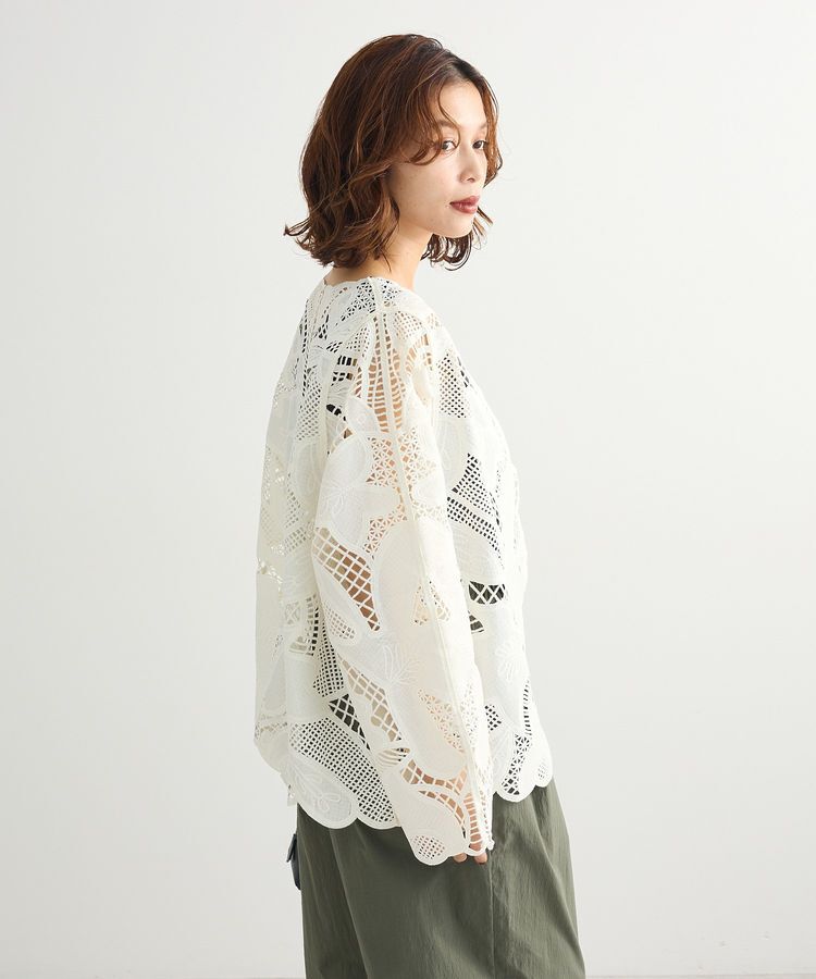 Green Parks「・ELENCARE DUE レーシーカーディガン」|カーディガン|
