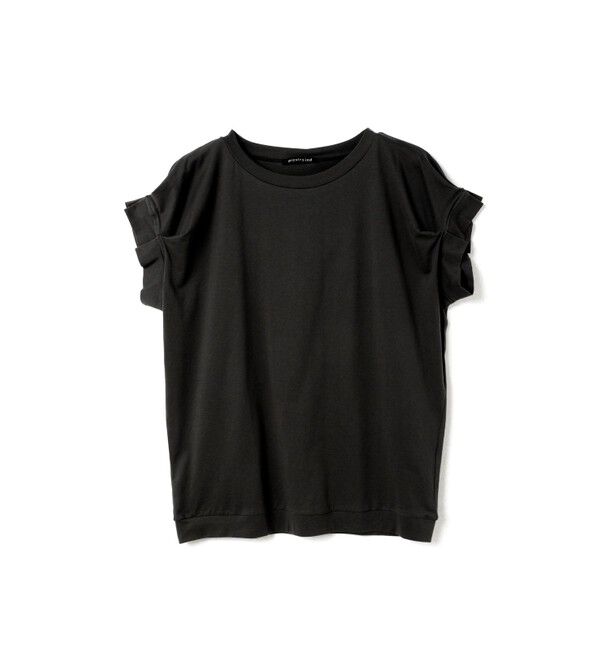 mizuiro ind「mizuiro ind フリルスリーブクルーネックプルオーバー」|Tシャツ・カットソー|