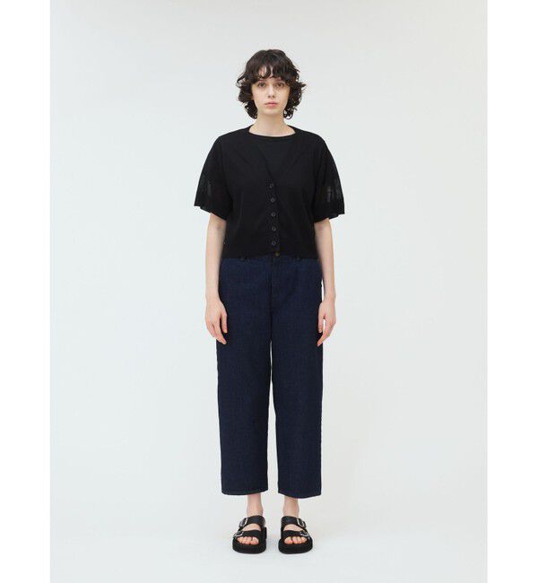 mizuiro ind「mizuiro ind フリルスリーブクルーネックプルオーバー」|Tシャツ・カットソー|