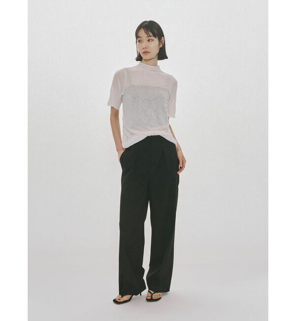 MIDIUMISOLID「MIDIUMISOLID for Ladies シースルーハイネックスリーブインナー」|Tシャツ・カットソー|