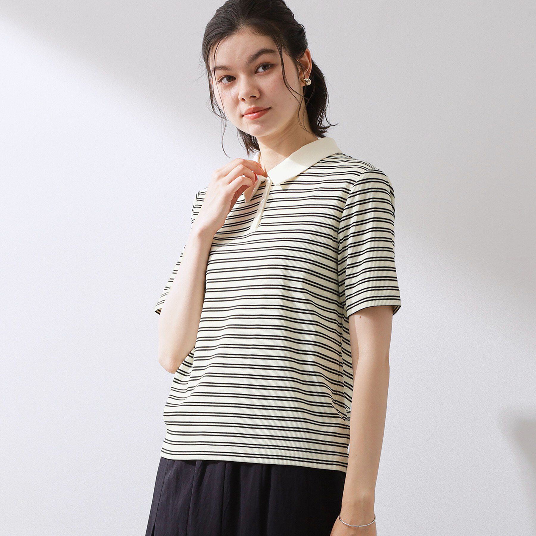THE SHOP TK「レトロボーダーポロシャツ」|ポロシャツ|