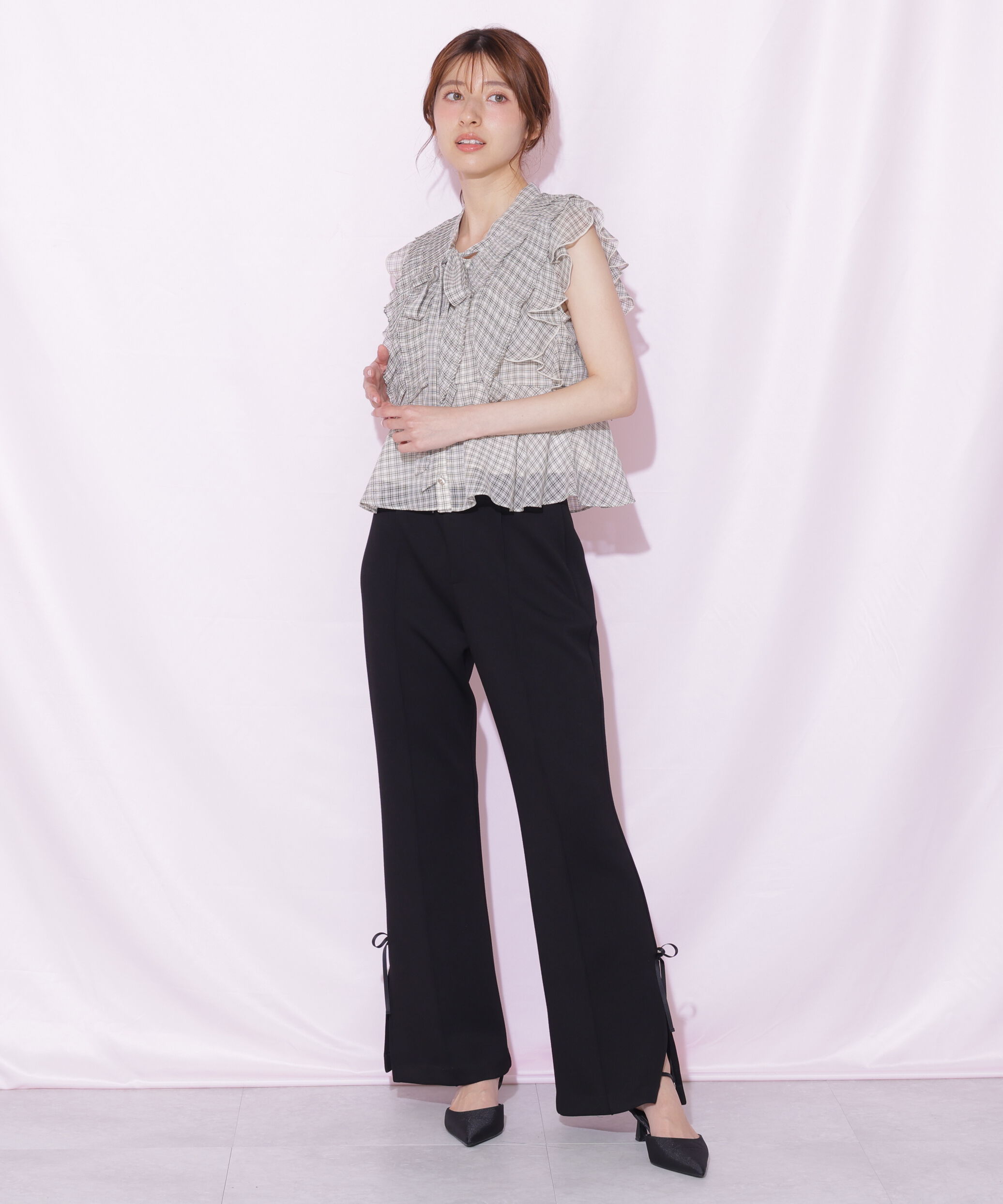  「〈RIBBONシリーズ〉フレアパンツ」|その他|