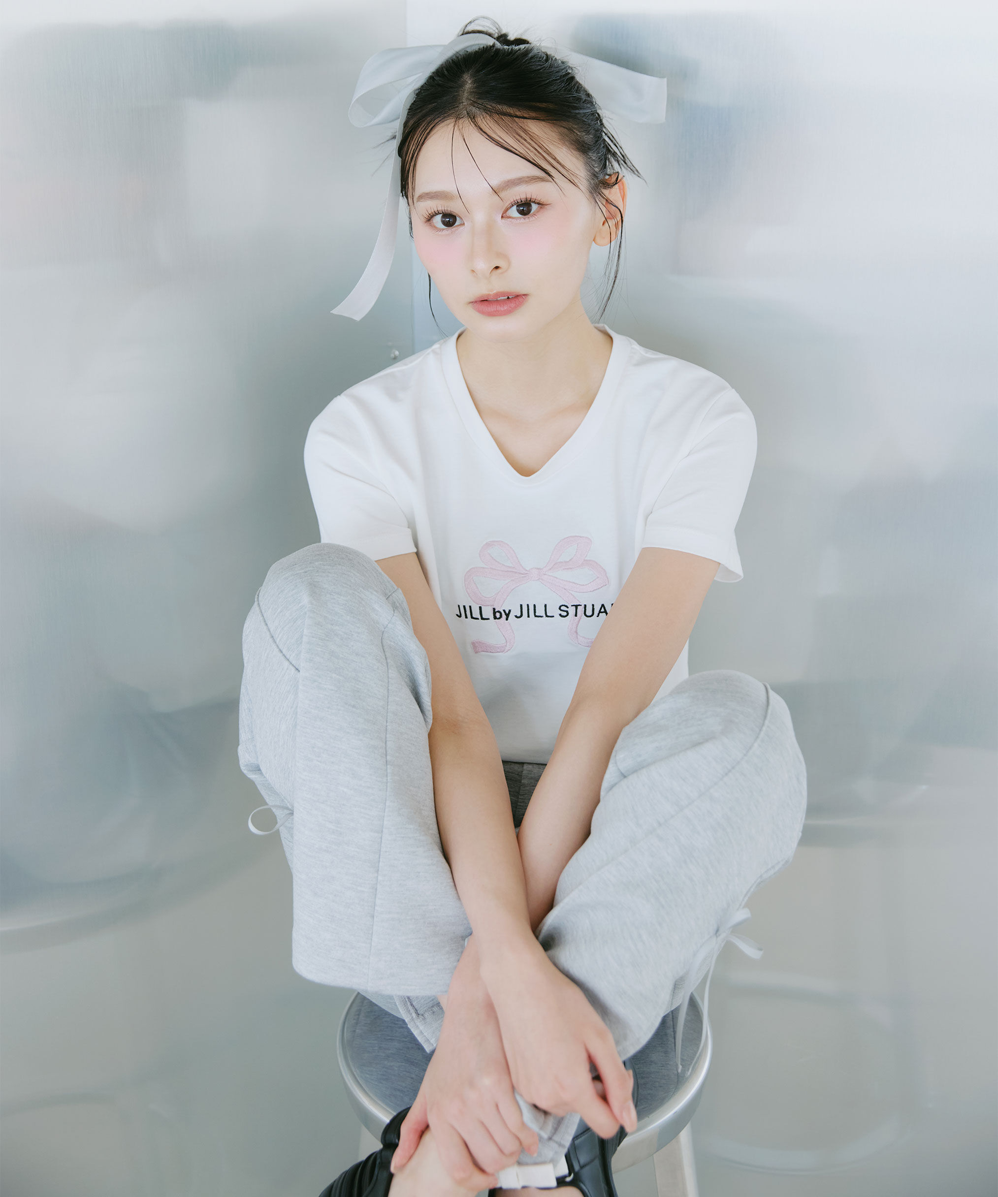  「〈RIBBONシリーズ〉フロントロゴTシャツ」|Tシャツ・カットソー|