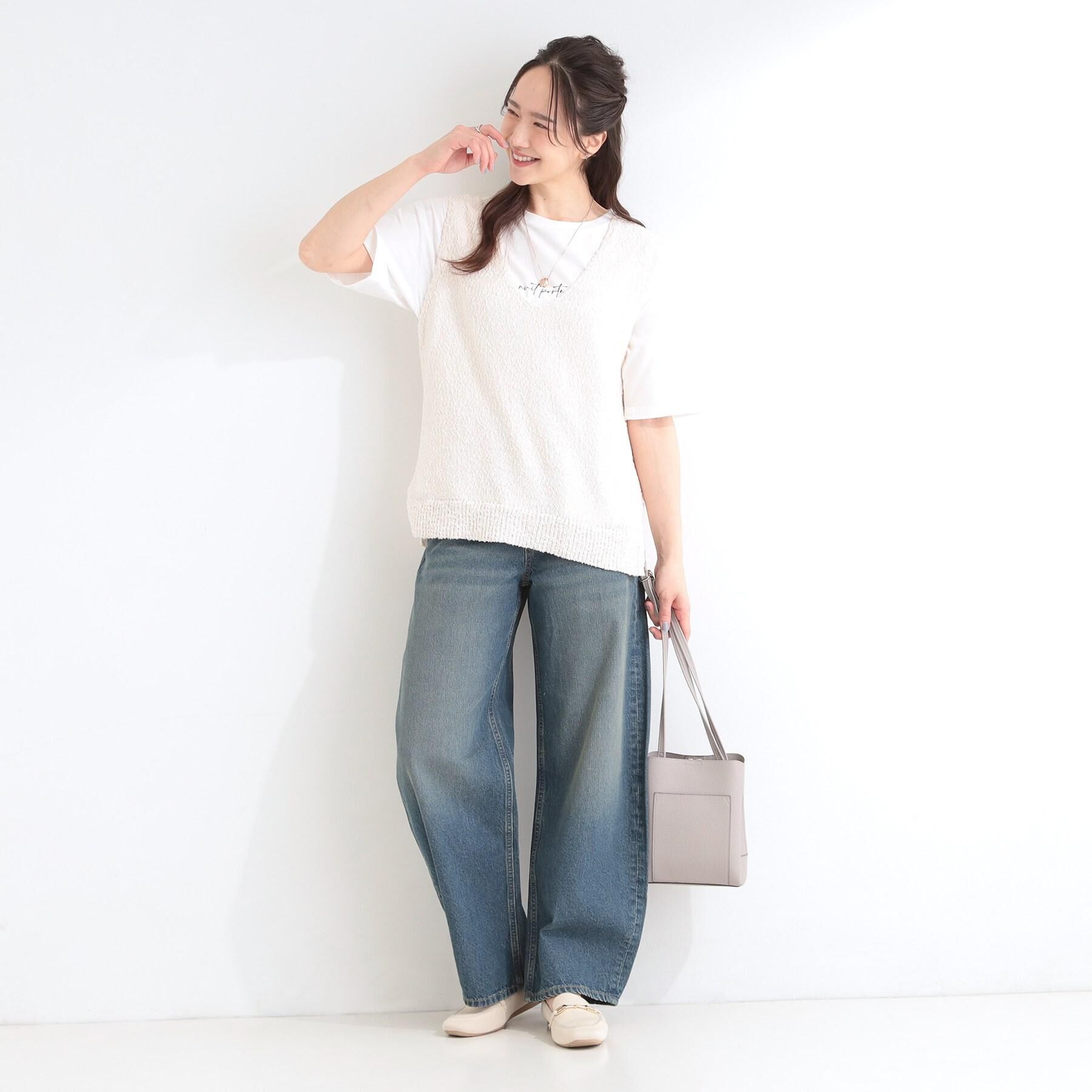 SHOO･LA･RUE「【SHOO・LA・RUE DENIM/高レビュー】ゆるっと決まる こなれカーブデニムパンツ」|デニム|