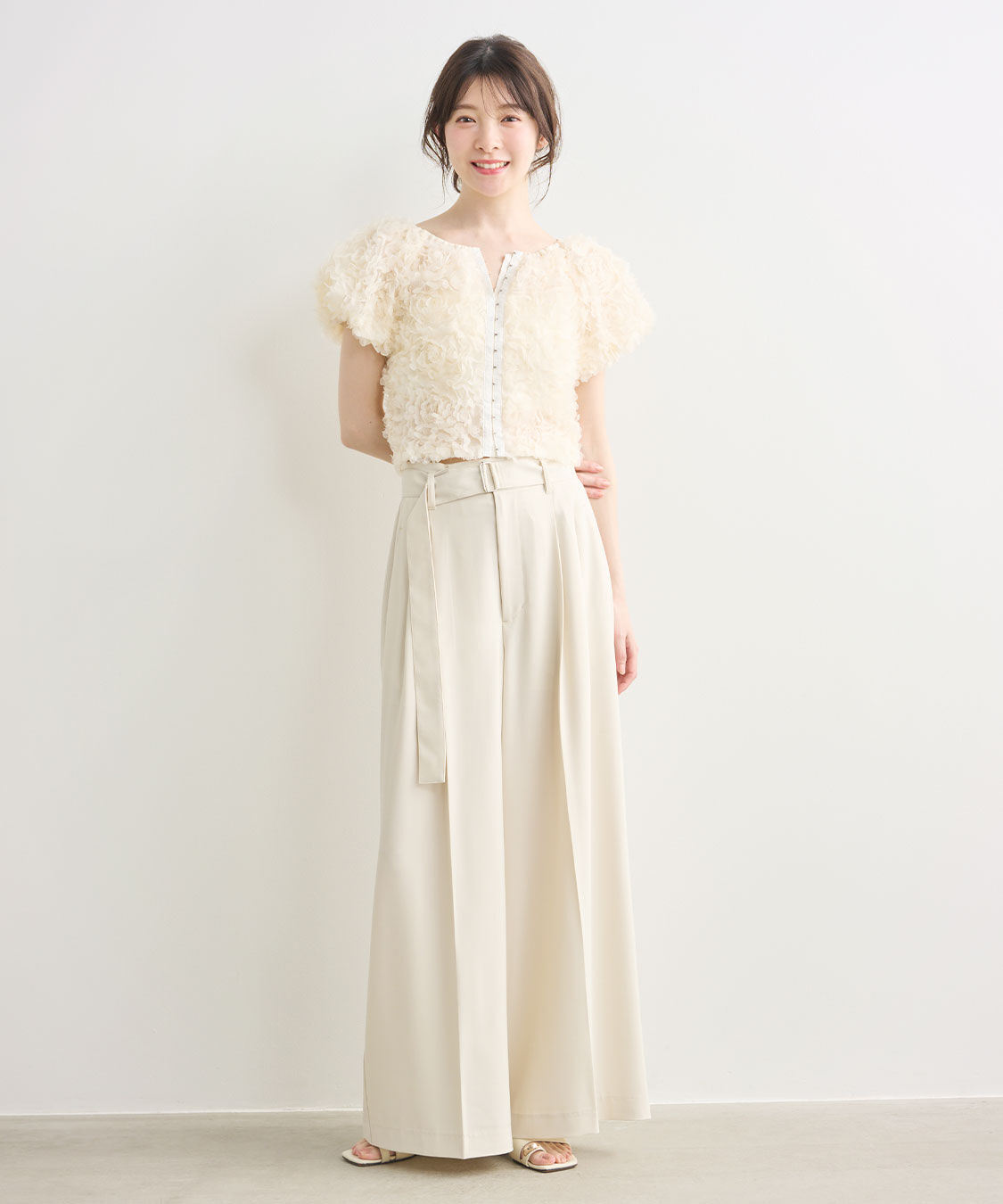 COCO DEAL「ツータックワイドパンツ」|スラックス|