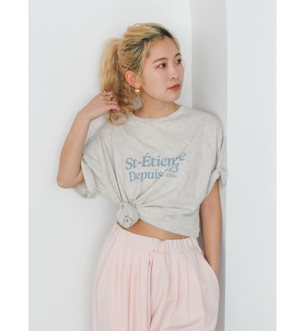 Ungrid「ミニスラブビッグシルエットロゴTee」|Tシャツ・カットソー|