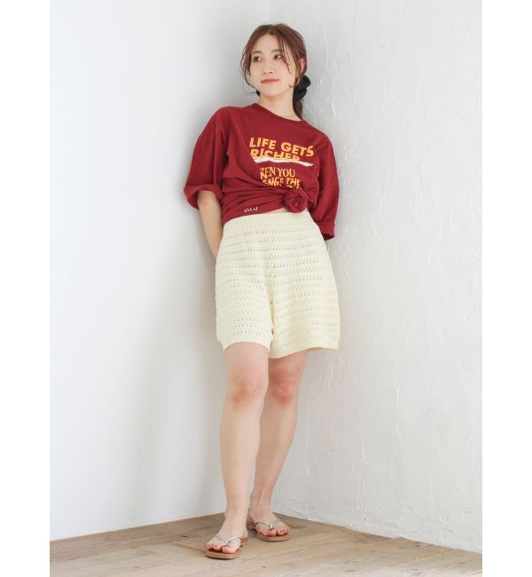 Ungrid「ダメージデザインロゴビッグTee」|Tシャツ・カットソー|