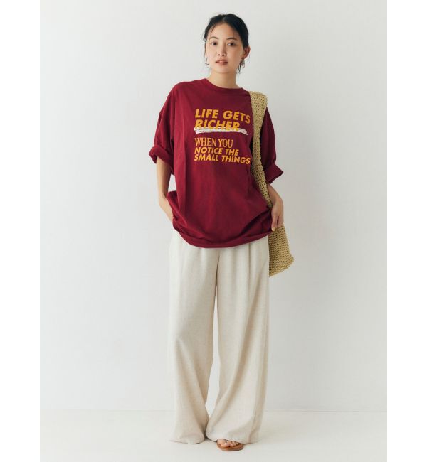 Ungrid「ダメージデザインロゴビッグTee」|Tシャツ・カットソー|