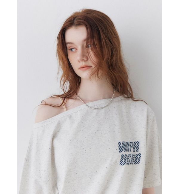Ungrid「WAIPER別注 オフショルロゴTee」|Tシャツ・カットソー|