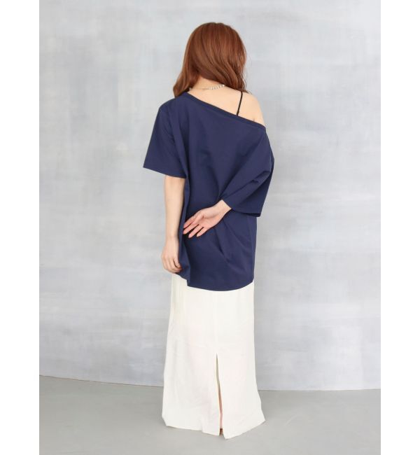 Ungrid「WAIPER別注 オフショルロゴTee」|Tシャツ・カットソー|