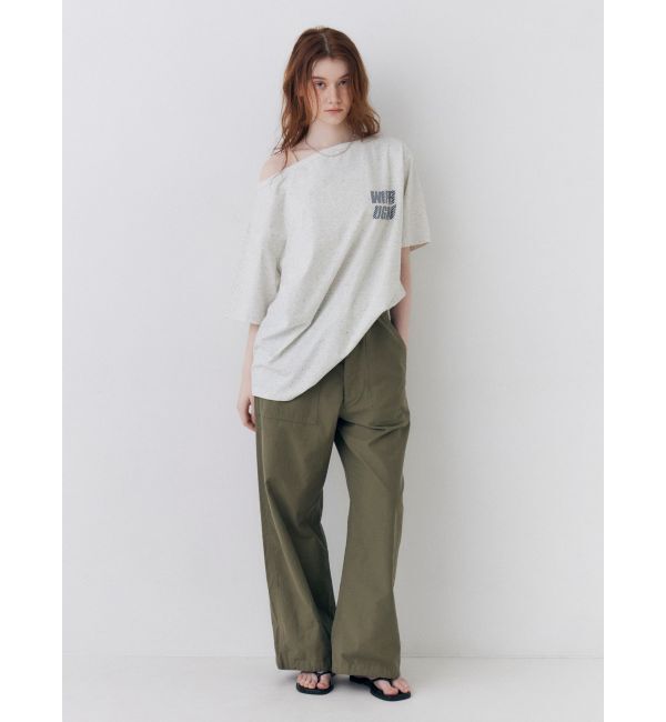 Ungrid「WAIPER別注 オフショルロゴTee」|Tシャツ・カットソー|