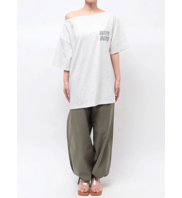 Ungrid「WAIPER別注 オフショルロゴTee」|Tシャツ・カットソー|