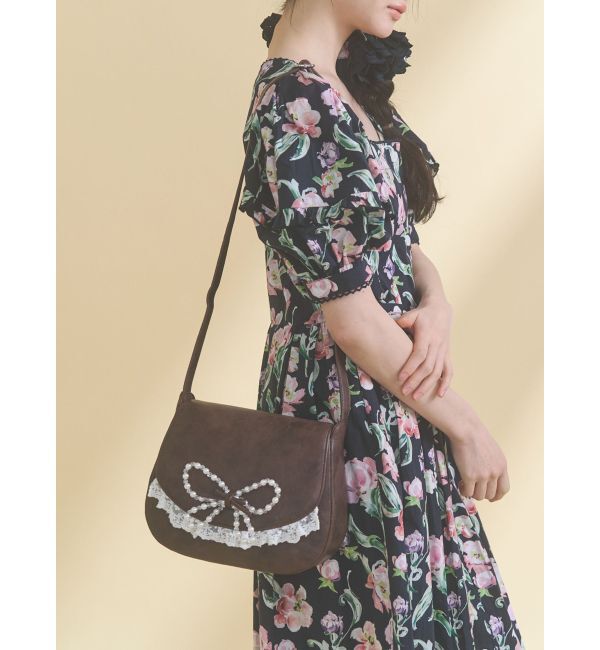 merry jenny「pearl butterfly lace shoulder bag」|ショルダー・メッセンジャー|ブラウン