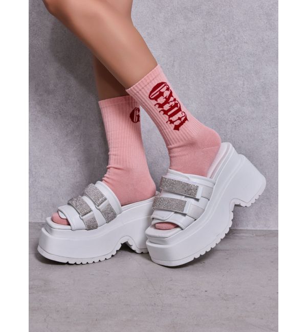 GYDA「Thick sole bijouストラップサンダル」|サンダル|