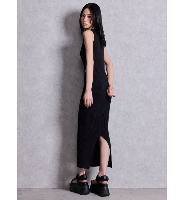 GYDA「SIDE OPENロングニットワンピース」|ワンピース|