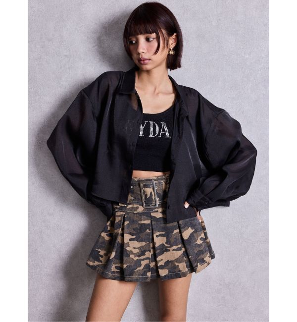 GYDA「Gemyntar bijou SHEERシャツ」|シャツ・ブラウス|
