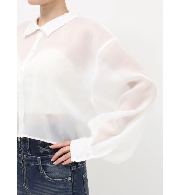GYDA「Gemyntar bijou SHEERシャツ」|シャツ・ブラウス|