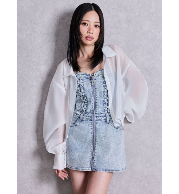 GYDA「Gemyntar bijou SHEERシャツ」|シャツ・ブラウス|
