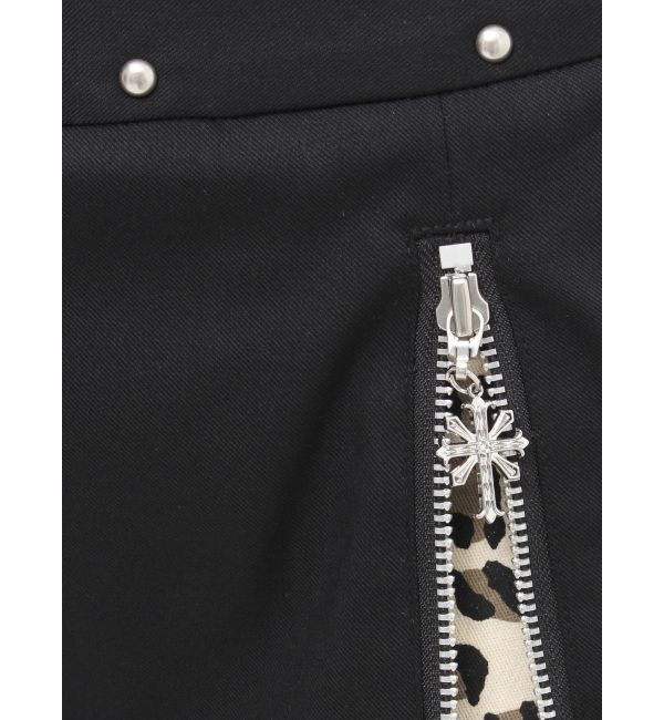 GYDA「sacred edge cross ZIPスカートライクショートパンツ」|スカート|