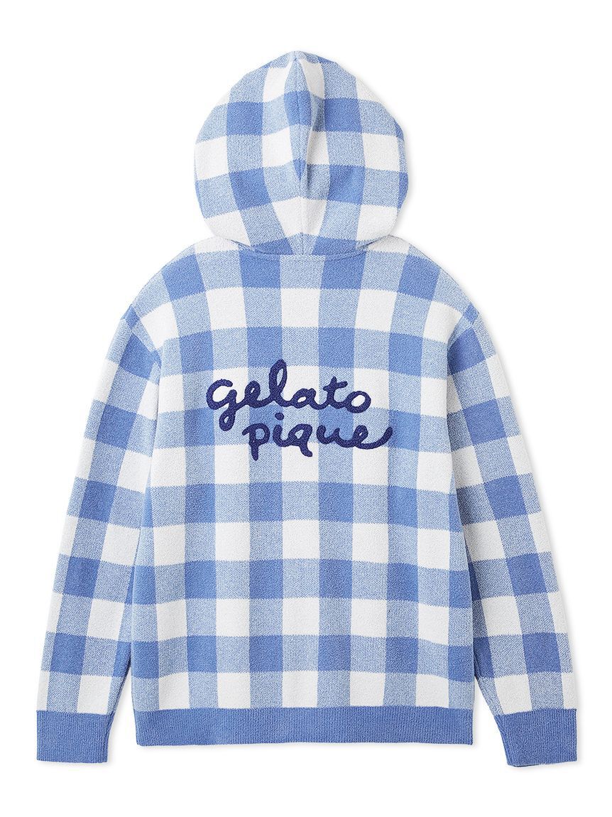 gelato pique「エアリーモコギンガムチェック柄パーカ」|ルームウェア|