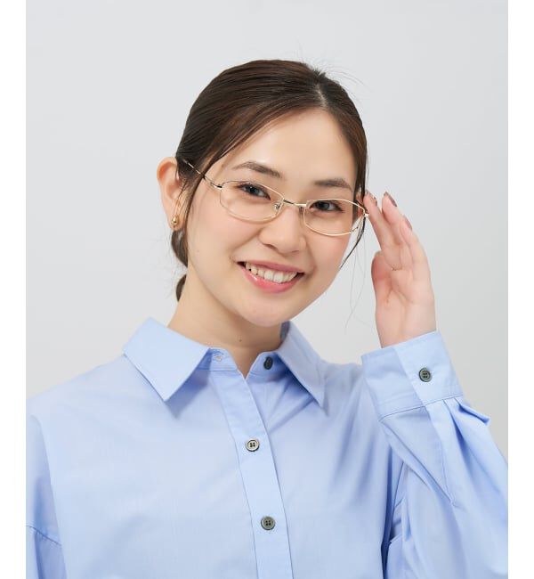  「バレル型 メガネ | メタル 高級感  度あり 度なし メンズFASHION レンズ交換券付」|メガネ|ゴールド