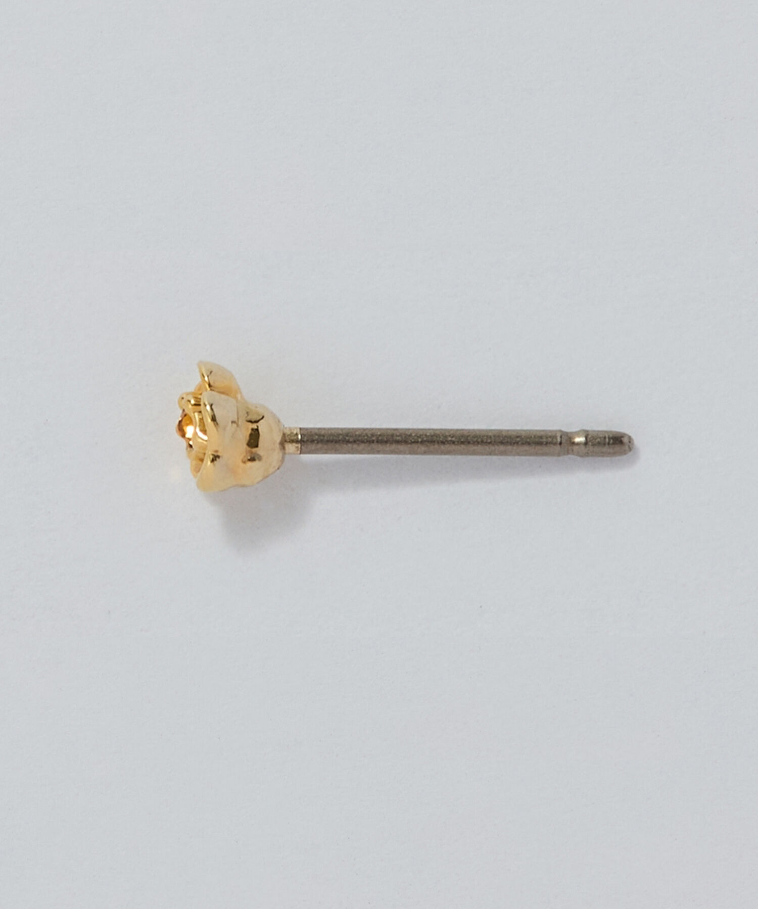 Phoebe「【金属アレルギー対応】プチフラワービジュースタッドピアス　オレンジ/ニッケルフリー（片耳）」|ピアス|