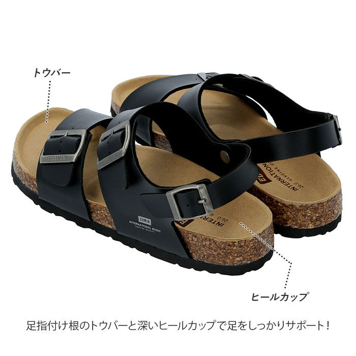 BACKYARD FAMILY「サンダル メンズ ブランド 通販 おしゃれ コンフォートシューズ 履きやすい 黒 靴 カジュアル」|サンダル|