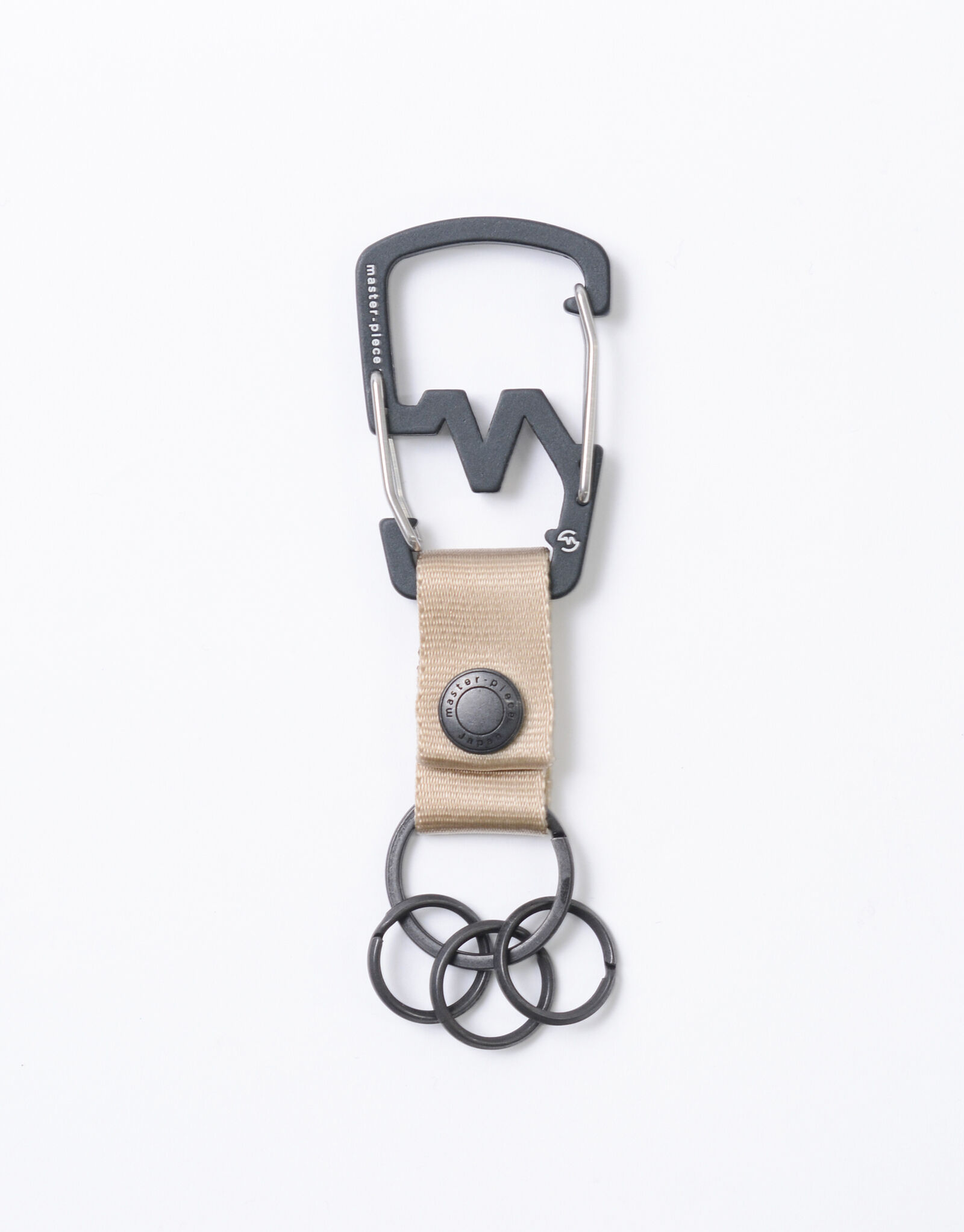 master-piece「M-CARABINER KEY RING キーホルダー」|チャーム・キーホルダー|ベージ