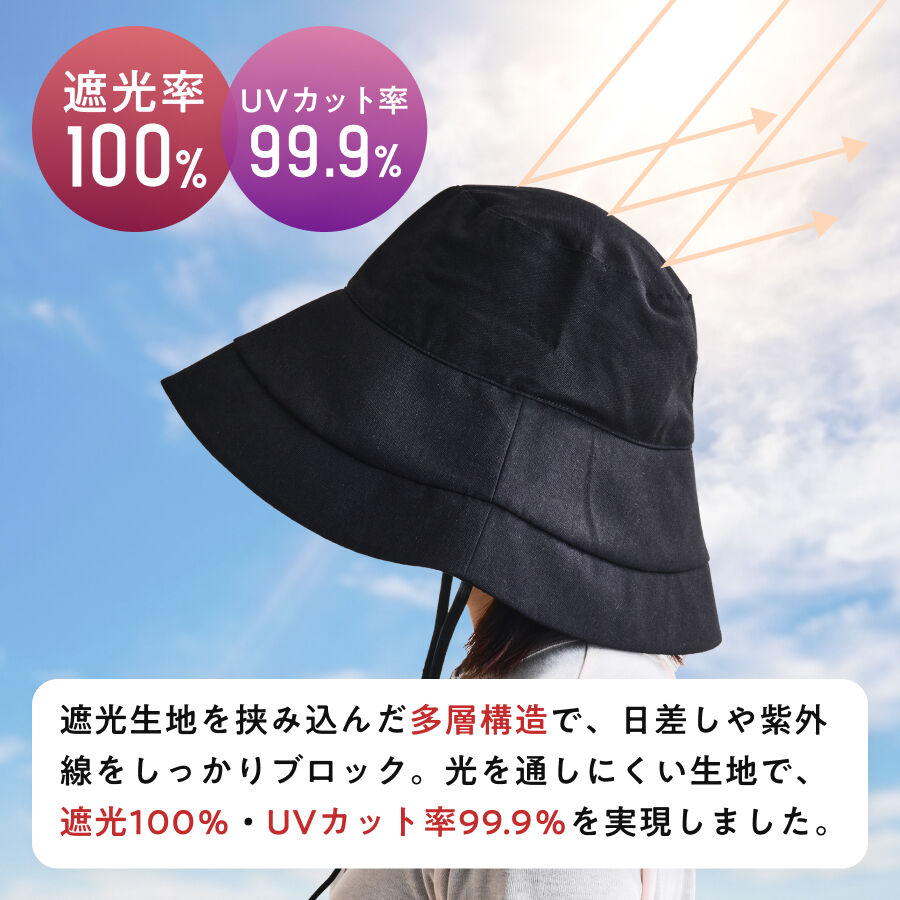 ORiental TRaffic「●2026春夏新作●UVカット 完全遮光 帽子 /G-0605 ハット 日除け つば広」|ハット|