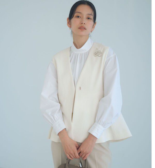 UNITED ARROWS green label relaxing「［size SHORTあり］fleurie(フルリー) ペプラム ジレ」|ベスト・ジレ|