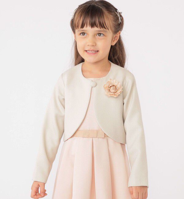 SHIPS KIDS「SHIPS KIDS:110～130cm / セレモニー ボレロジャケット コサージュ付き」|ボレロ|