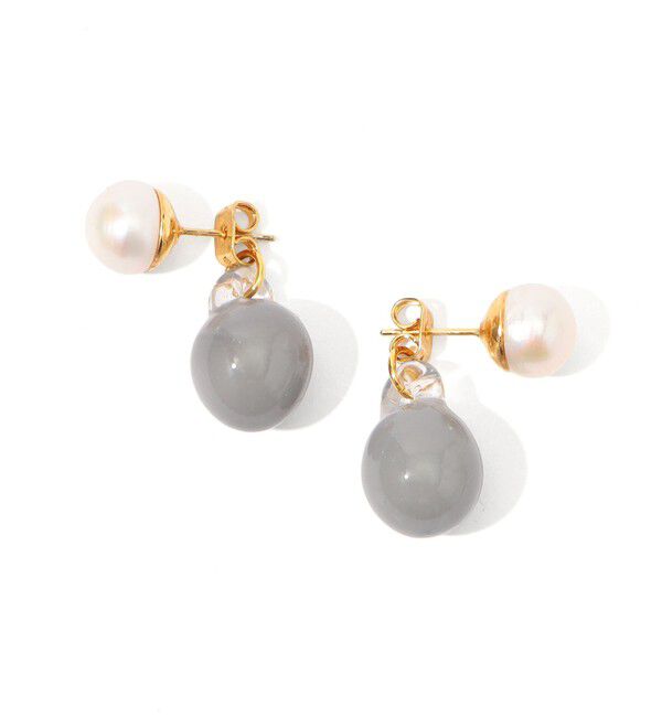 TOMORROWLAND GOODS「 LEVENS JEWELS PEARL&BALL ピアス」|ピアス|15 グレー