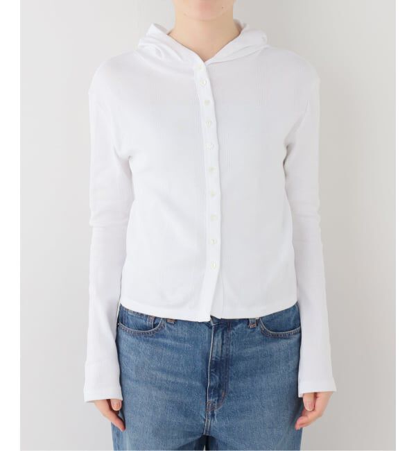 SLOBE IENA「miller/ミラー SLOBE別注 HOODIE Cardigan」|カーディガン|ホワイト