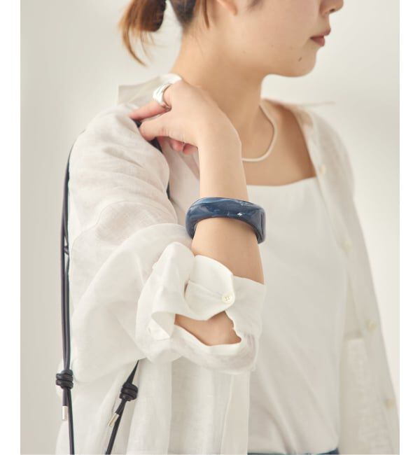 journal standard L'essage「CRYSTAL HAZE/クリスタル ヘイズ Jelly Bangle Navy バングル」|ブレスレット・バングル|