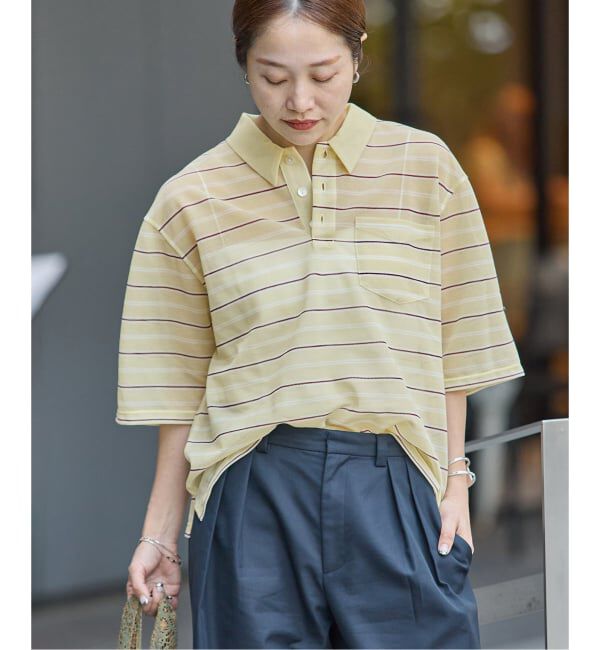JOURNAL STANDARD「シアーカノコボーダーポロシャツ」|Tシャツ・カットソー|