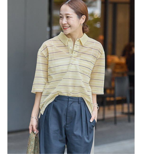 JOURNAL STANDARD「シアーカノコボーダーポロシャツ」|Tシャツ・カットソー|