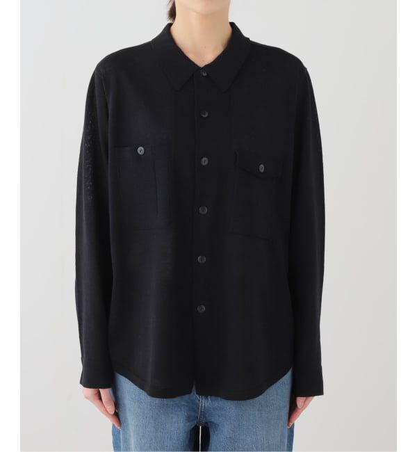 FRAMeWORK「MEIAS LINEN CHAMBRAY KNIT シャツ」|ニット・セーター|