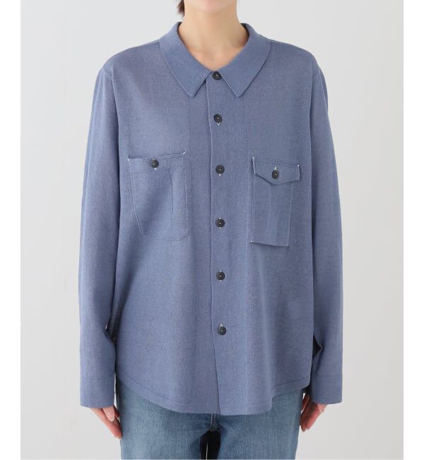 FRAMeWORK「MEIAS LINEN CHAMBRAY KNIT シャツ」|ニット・セーター|