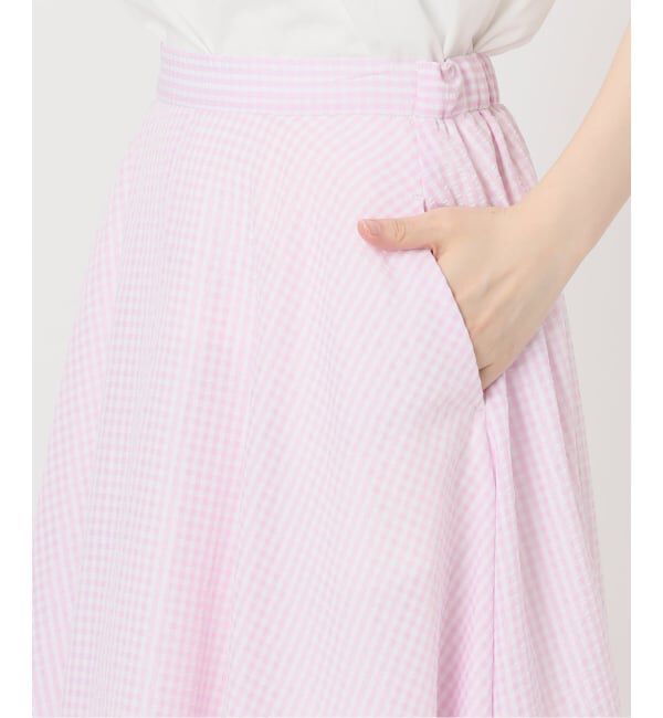 Spick and Span「《予約》Higuchi*S ギンガムサッカースカート」|スカート|