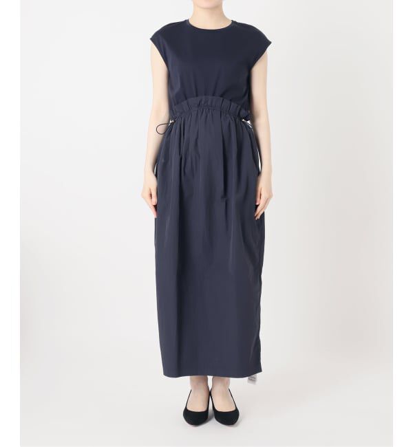  「【洗える】タフタドッキングワンピース」|ワンピース|