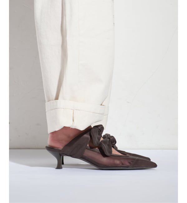 GRISE「《WEB+一部店舗限定》GRISE ポインテッド DOUBLE BOW ミュール」|パンプス|