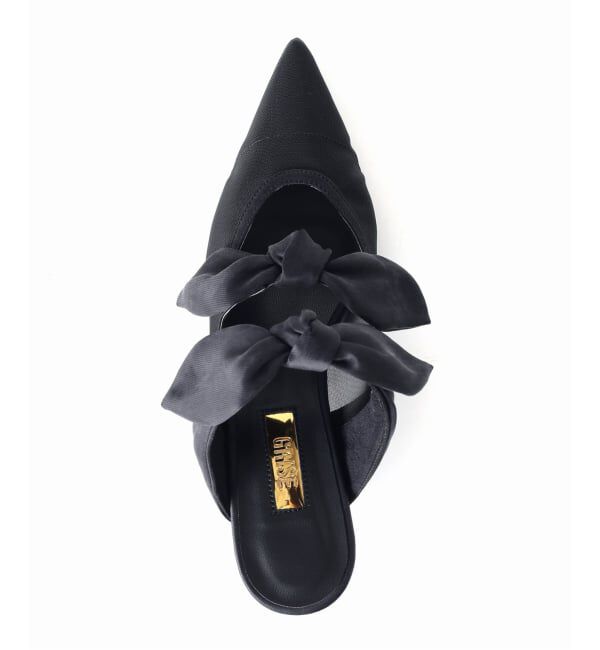 GRISE「《WEB+一部店舗限定》GRISE ポインテッド DOUBLE BOW ミュール」|パンプス|