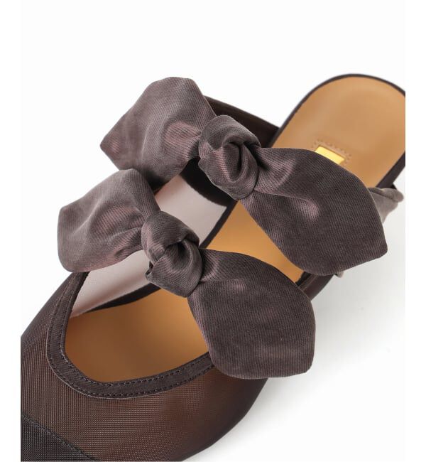 GRISE「《WEB+一部店舗限定》GRISE ポインテッド DOUBLE BOW ミュール」|パンプス|