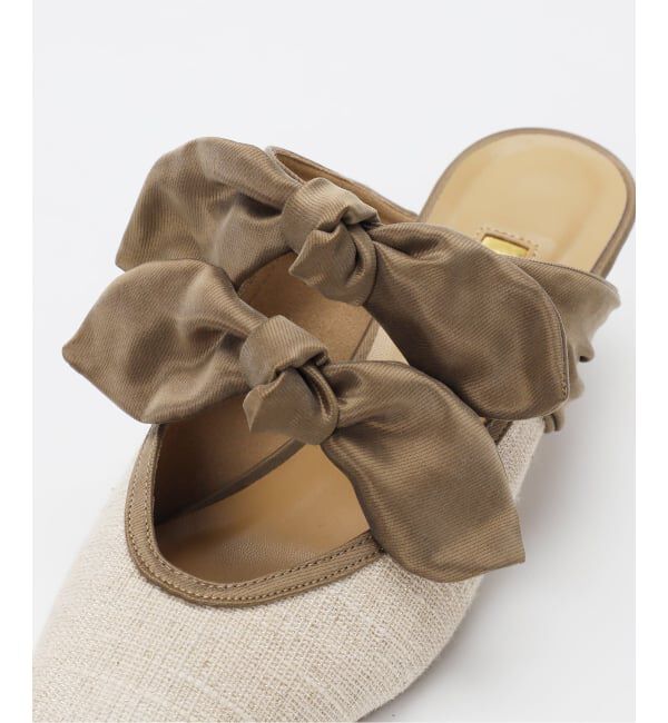 GRISE「《WEB+一部店舗限定》GRISE ポインテッド DOUBLE BOW ミュール」|パンプス|