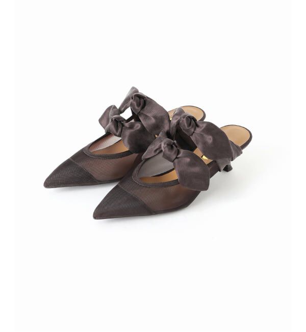 GRISE「《WEB+一部店舗限定》GRISE ポインテッド DOUBLE BOW ミュール」|パンプス|