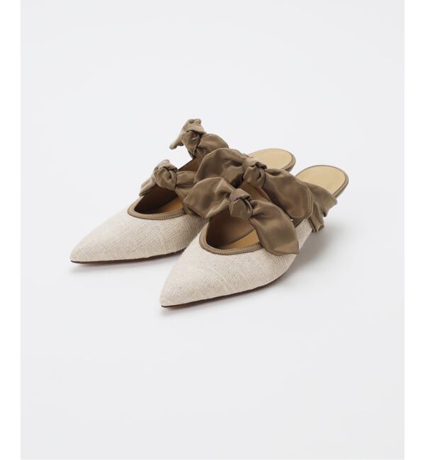 GRISE「《WEB+一部店舗限定》GRISE ポインテッド DOUBLE BOW ミュール」|パンプス|